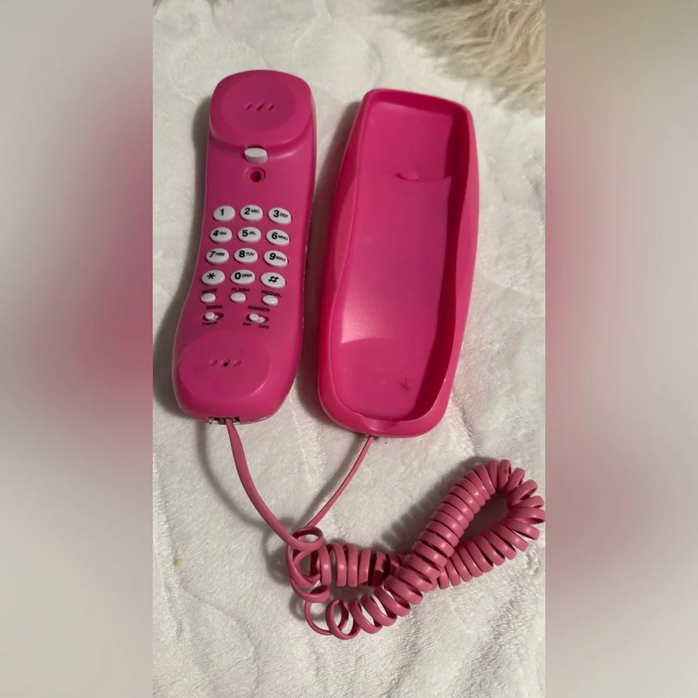 Hello Kitty Pink Retro Phone Tel-Line Mountable Gift Sakar 2009 Sanrio